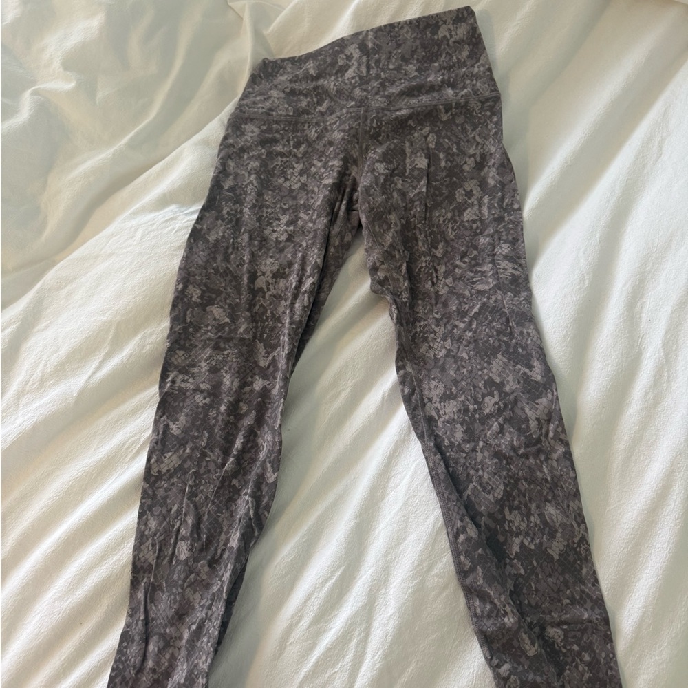 lululemon athletica Gray Patterned Leggings